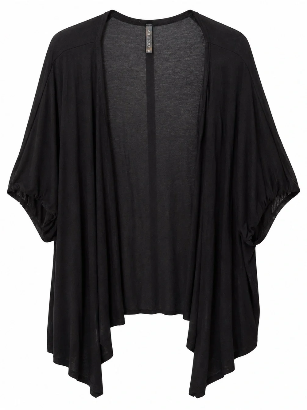 Flowy Open-Front Black Women's Cardigan Sweater